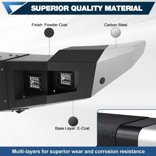 2011 - 2014 Chevy Silverado 2500/3500 Front Steel Full Width Offroad Bumper w/Winch Plate - Image 3