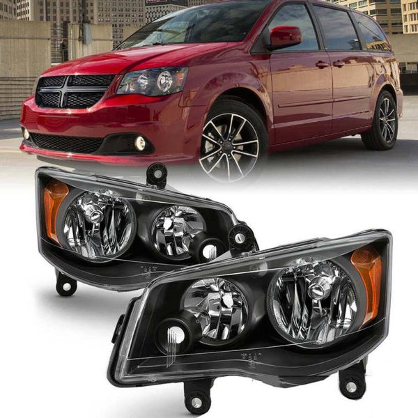 2011-2019 Dodge Grand Caravan 2008-2016 Town and Country Headlights - Image 2