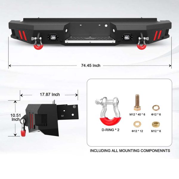 2011 - 2016 F-250 / F-350 Truck Rear Bumper and LED Lights - Image 5