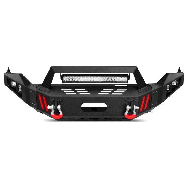 Full Width Front Bumper for Ram 1500 (2013-2018, 2019-2023 Classic) - Winch Plate, LED Lights, D-rings