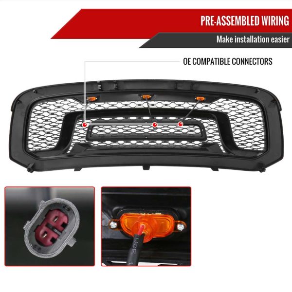 2013 - 2018 Dodge Ram 1500 Grille w/ LED - Image 2