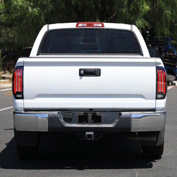 2014 - 2021 Toyota Tundra Facelift Style Full LED Tail Lights with Sequential Turn Signal (Jet Black Housing/Clear Lens) - Image 9