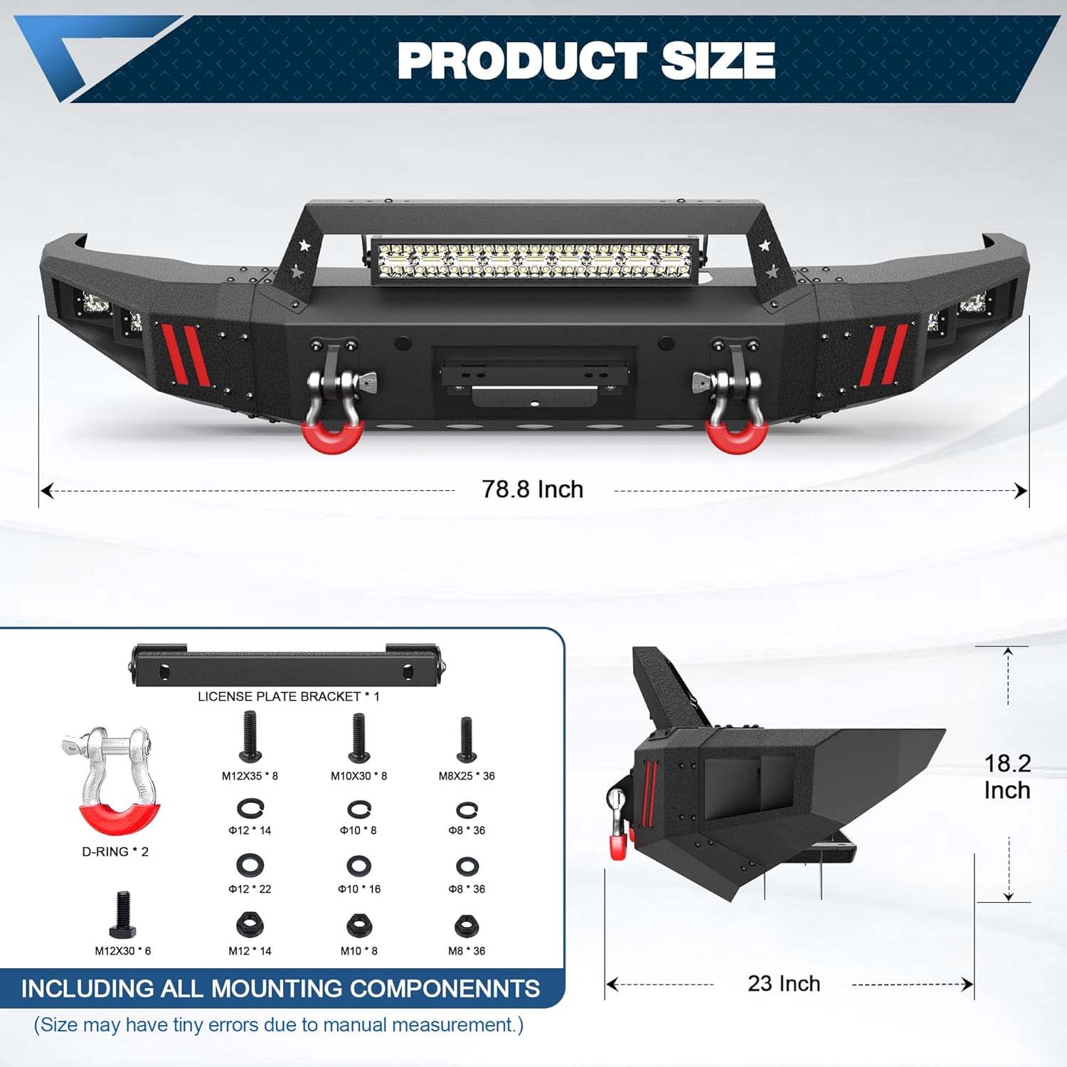 2014 - 2018 Tundra Steel Front Bumper With LED Lights - Image 4