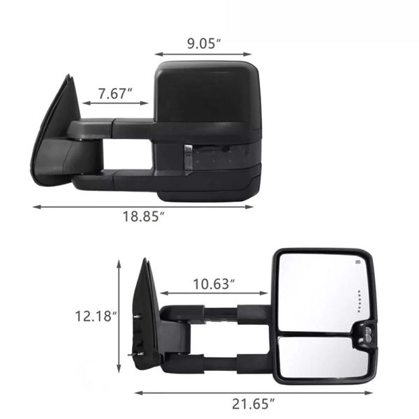 2014-2018 CHEVROLET SILVERADO / GMC SIERRA Towing Mirrors - Image 3