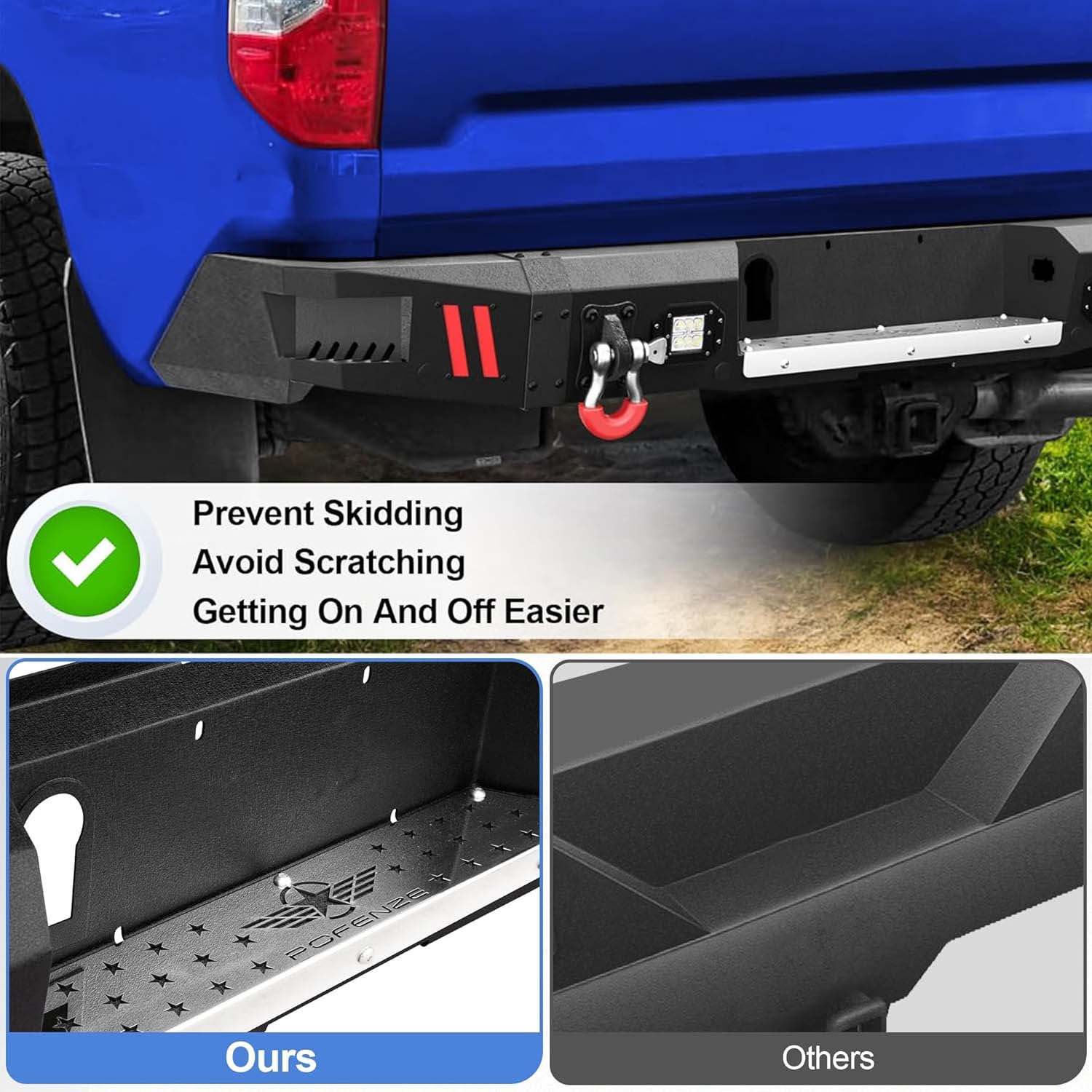 2014 - 2021 Toyota Tundra Rear Steel Bumper - Image 7