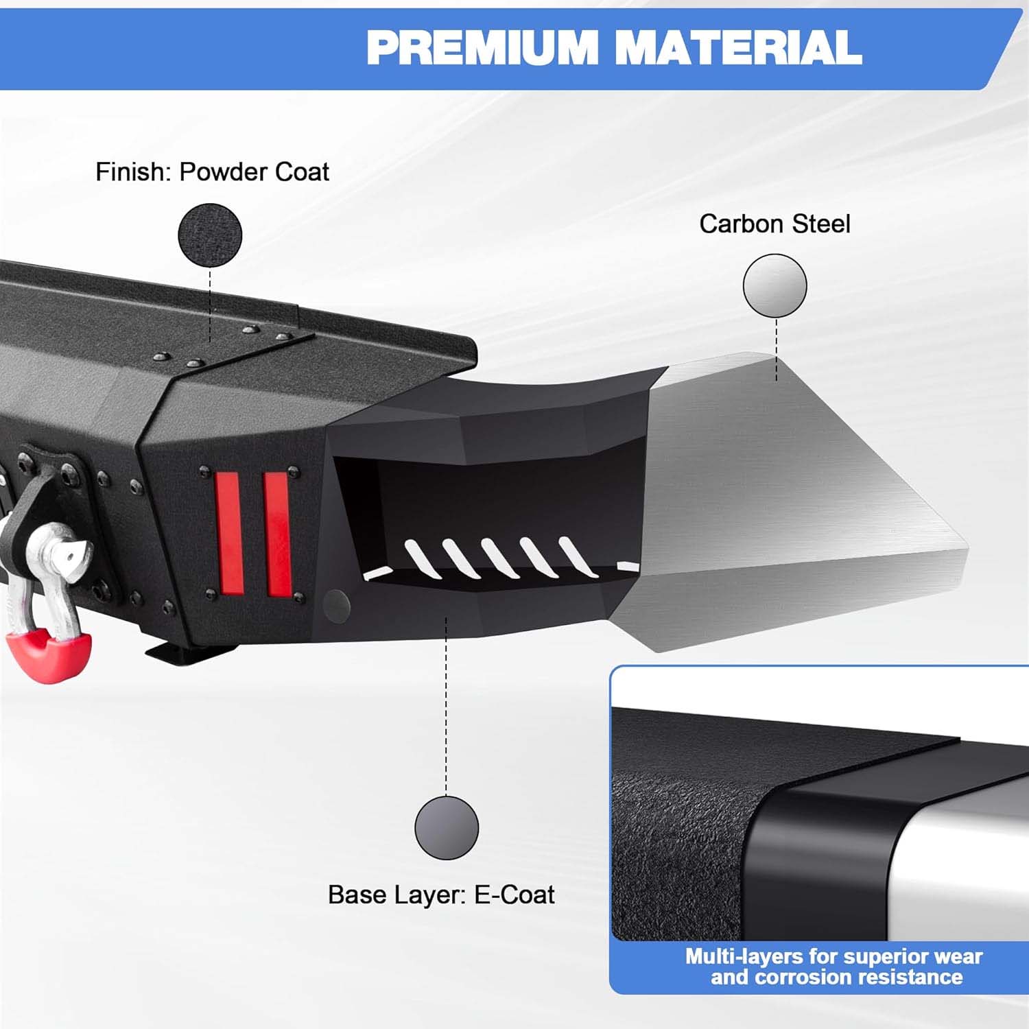 2014 - 2021 Toyota Tundra Rear Steel Bumper - Image 5