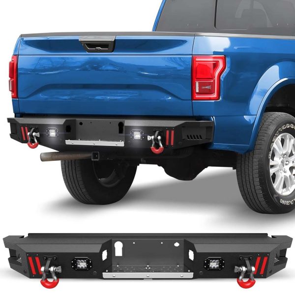 2015 - 2017 Ford F-150 Steel Rear Bumper With LED Lights (Excluding Raptor) - Image 6