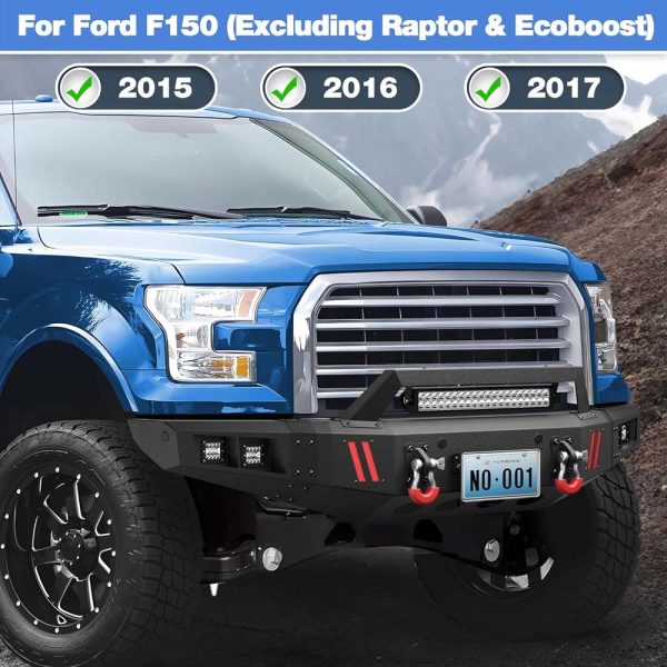 F-150 Truck Front Bumper and LED Lights fit Ford 2015-2017 F150 (Excluding Raptor) - Image 8