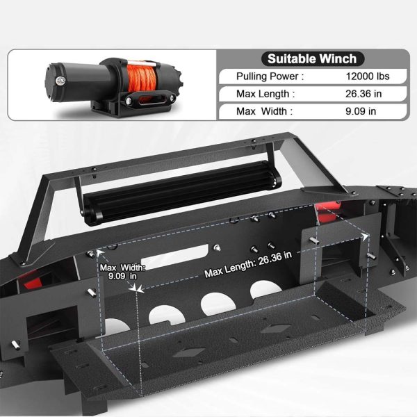 F-150 Truck Front Bumper and LED Lights fit Ford 2015-2017 F150 (Excluding Raptor) - Image 4