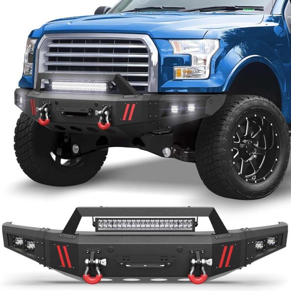 F-150 Truck Front Bumper and LED Lights fit Ford 2015-2017 F150 (Excluding Raptor) - Image 7