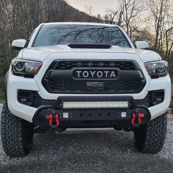 2016 - 2023 Toyota Tacoma Steel Front Bumper With LED Lights - Image 3