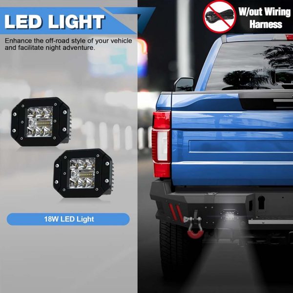 2017 - 2025 Ford F250/F350/F450 Steel Rear Bumper W/ LED Lights - Image 7