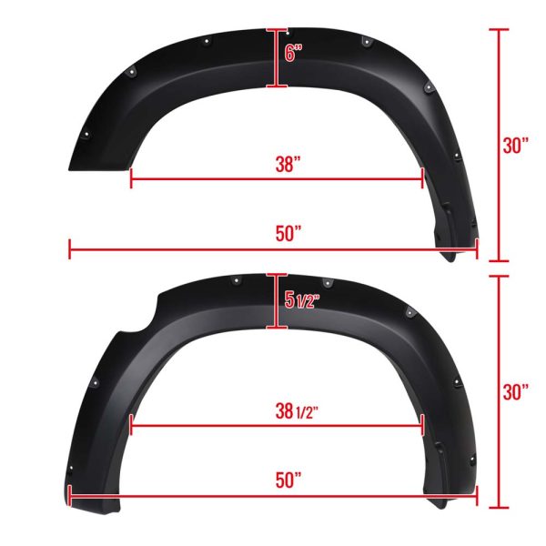 2019 - 2023 Dodge Ram 1500 Pocket Style Fender Flares - Image 2