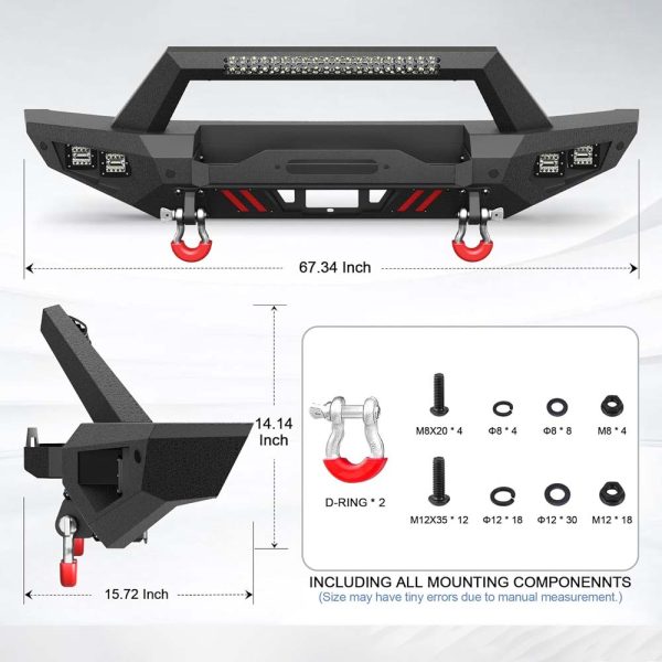 2021 - 2024 Ford Bronco Steel Bumper With LED Lights - Image 5