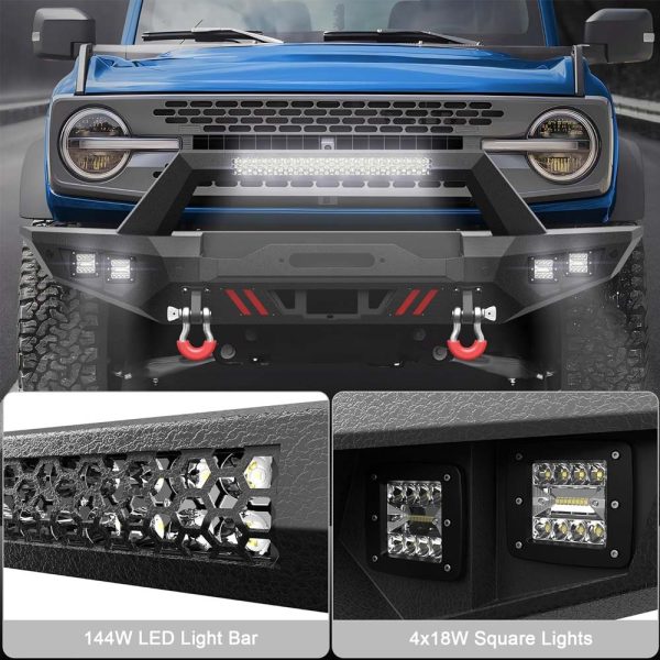 2021 - 2024 Ford Bronco Steel Bumper With LED Lights - Image 7