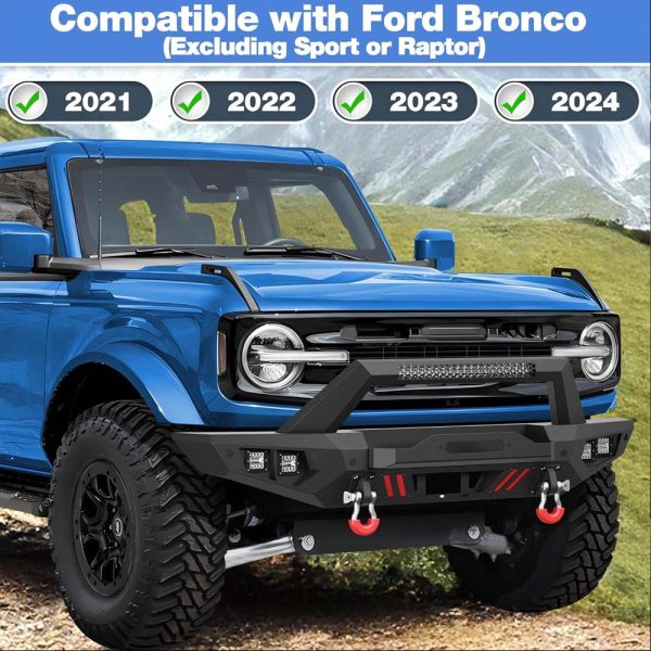 2021 - 2024 Ford Bronco Steel Bumper With LED Lights - Image 10