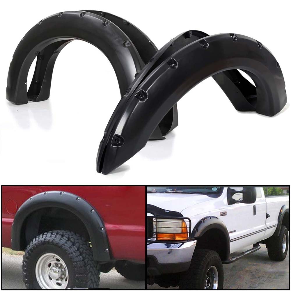 1999-2007 FORD  F-250 F-350 Super Duty Pocket Style Bolt-Riveted Fender Flares – Smooth and Textured