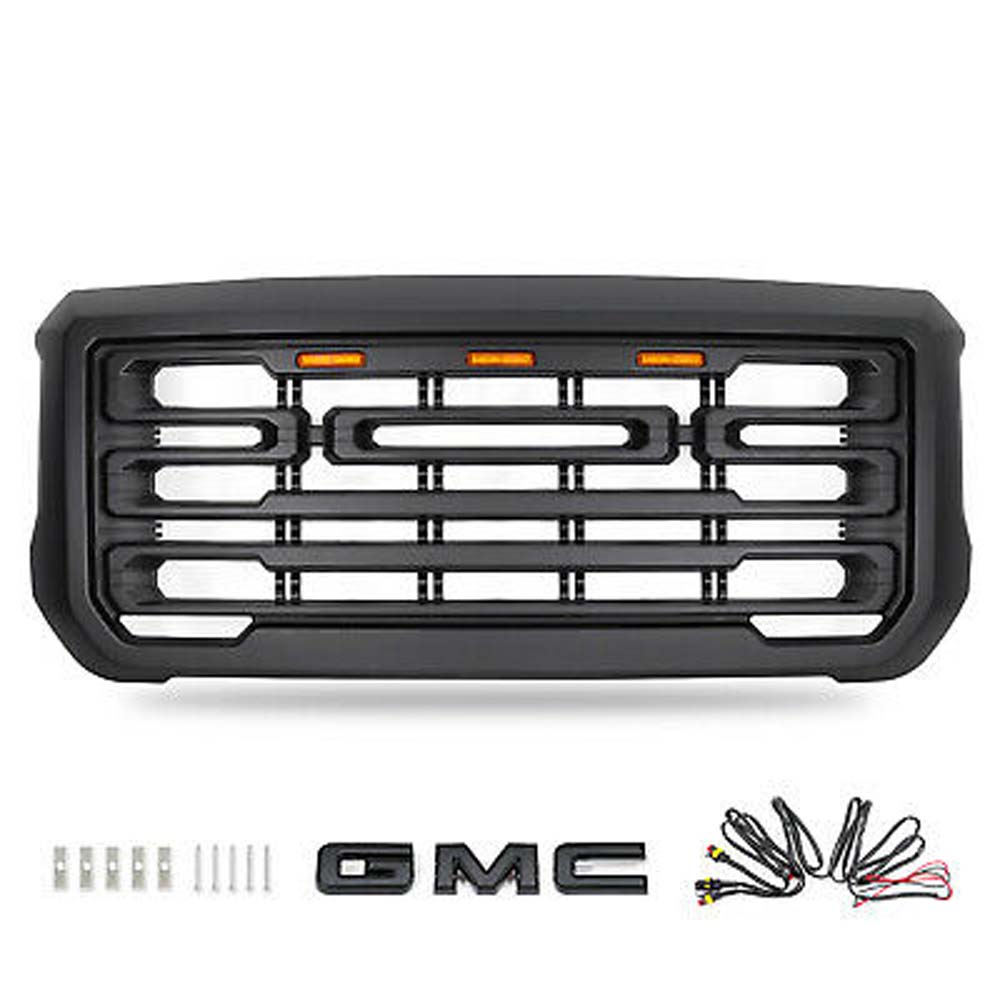 2015-2018 GMC Sierra 2500HD 3500HD Front Upper Grille With Lights and Letters