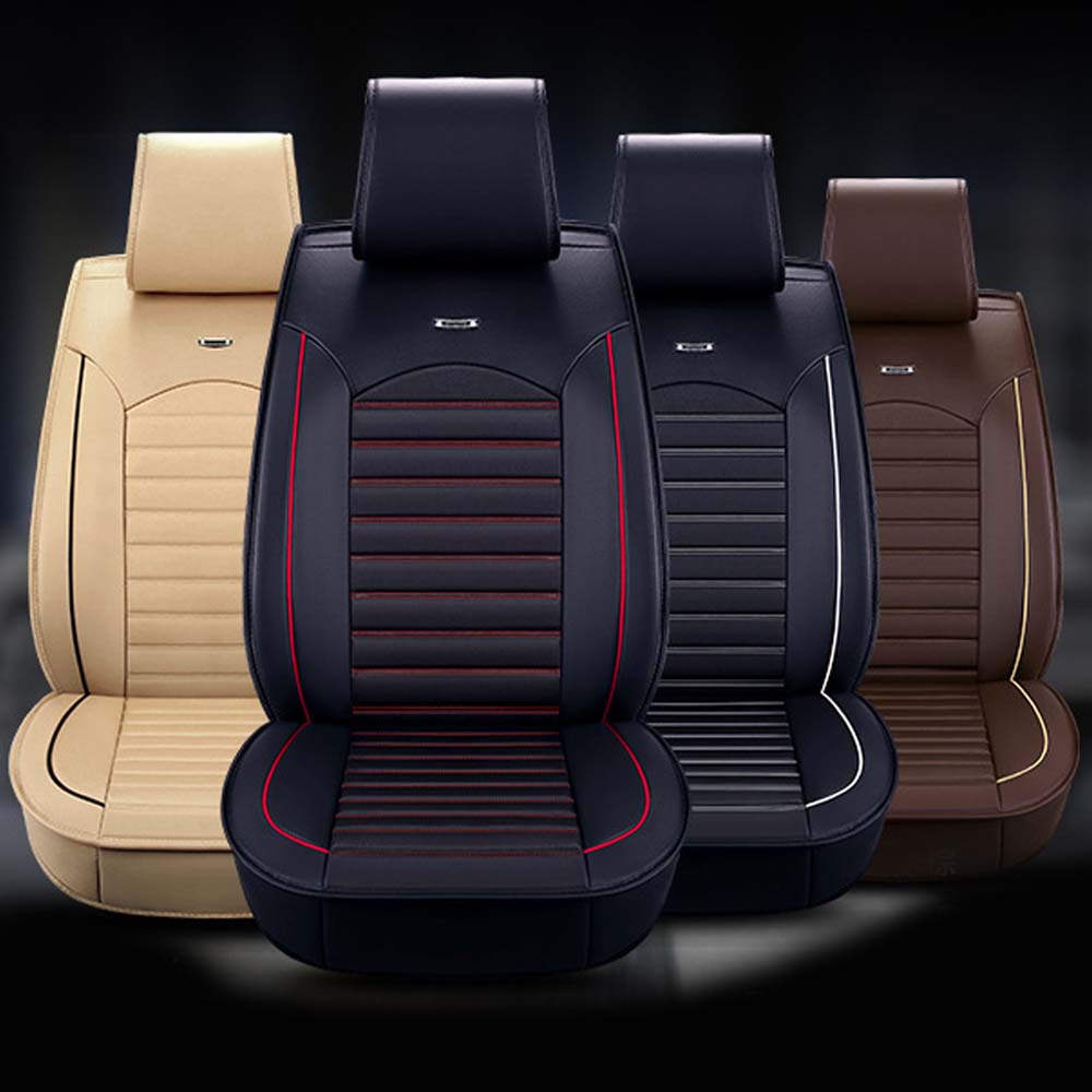 Car Seat Covers with Waterproof PU Leather, Vehicle Cover for Cars SUV Sedan