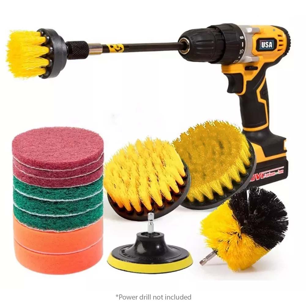 Drill Cleaning Brush Attachments 14 Piece Set