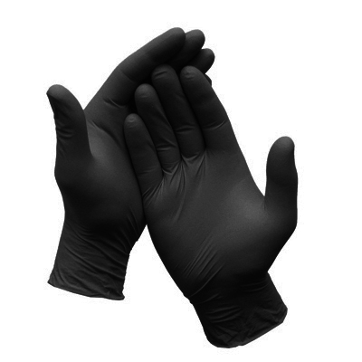 Box of 100 Black Nitrile Gloves