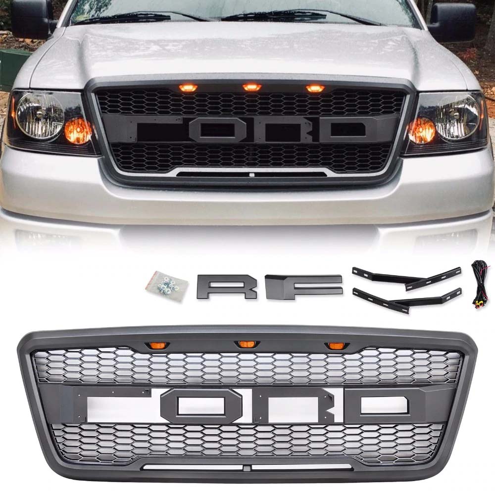 2004 – 2008 Ford F150 Pickup Raptor Style Grille w/ LED