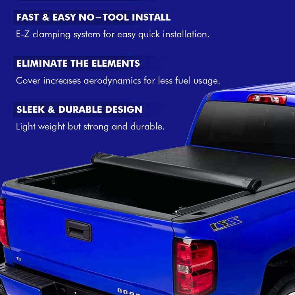 Soft Roll Up Tonneau Cover for 2014 – 2018 GMC Sierra 1500 (6.5ft Box)