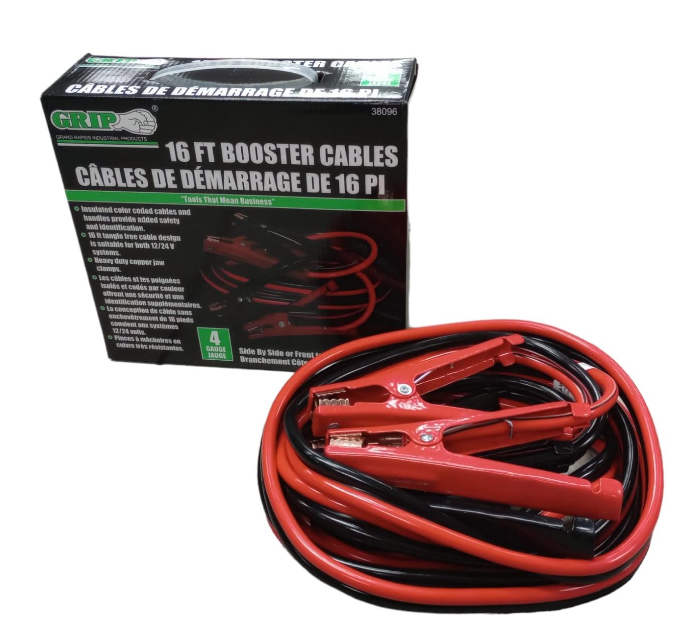 16 FT 4 GAUGE BOOSTER CABLES