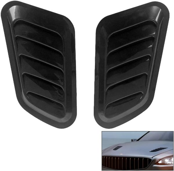 Decorative Hood Car Air Vent BLack 2 PCS