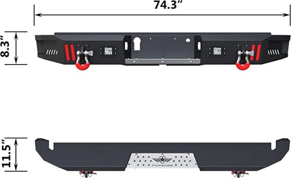 F-150 Truck Rear Bumper with Winch Plate fit Ford F-150 2009-2014 - Image 2