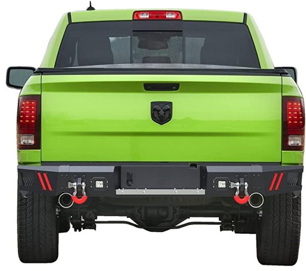 Ram 1500 Truck Bumper Rear Bumper with Winch Plate Fit Dodge Ram 1500 Pickup 2013-2018 (Excluding Rebel)