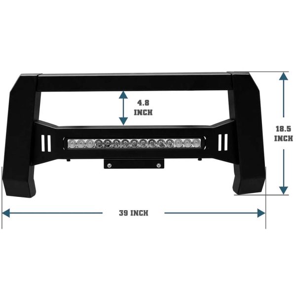 Modular Bull Bar with LED Bar for Dodge Ram 2019+ - Image 3