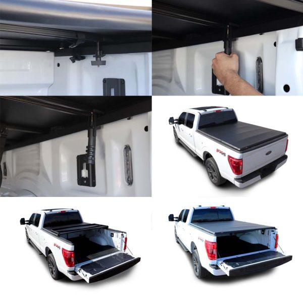 3-Fold Soft Tonneau Cover for 2009 - 2023 Dodge RAM 1500 Classic Body and (5.7ft Box) - Image 4