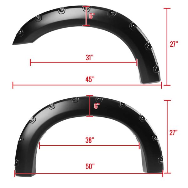 1999 - 2007 FORD  F-250 F-350 Super Duty Pocket Style Fender Flares - Image 2