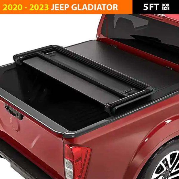 3-Fold Soft Tonneau Cover for 2020 - 2023 Jeep Gladiator (5ft Box)