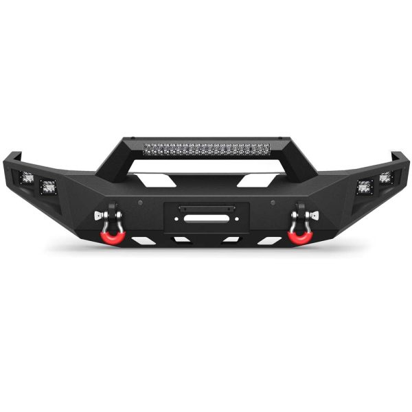 2016 - 2024 Nissan Titan XD Full Width Front Bumper - With Winch Plate, LED Lights, D-rings