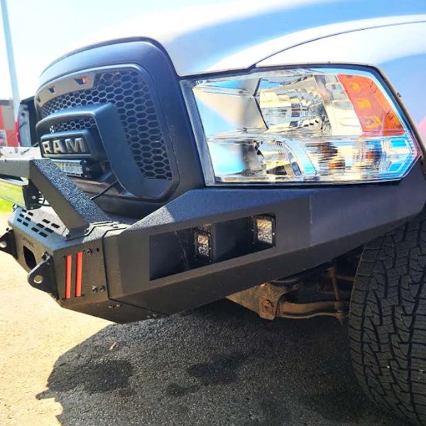 Full Width Front Bumper for Ram 1500 (2013-2018, 2019-2023 Classic) - Winch Plate, LED Lights, D-rings - Image 9