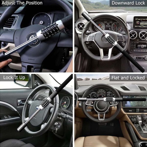 Universal Steering Wheel Lock 5 Digit Combination Anti Theft - Image 3