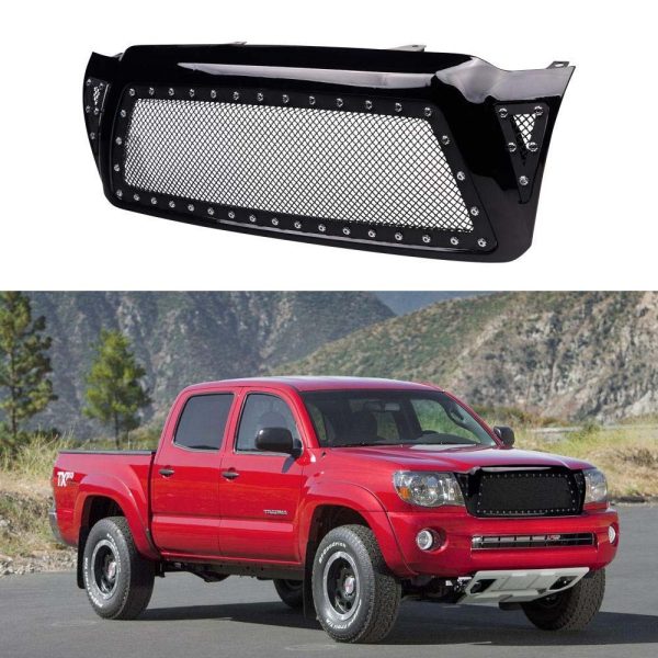 2005 - 2011 Toyota Tacoma Grille With Mesh and Rivets - Image 4