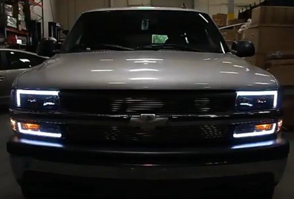 1999-2002 CHEVROLET SILVERADO 1500 LED Bar Fabric Style Headlight Assembly - Image 3