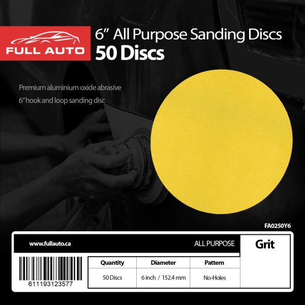 6" Hook and Loop Sanding Disc (Box of 50)