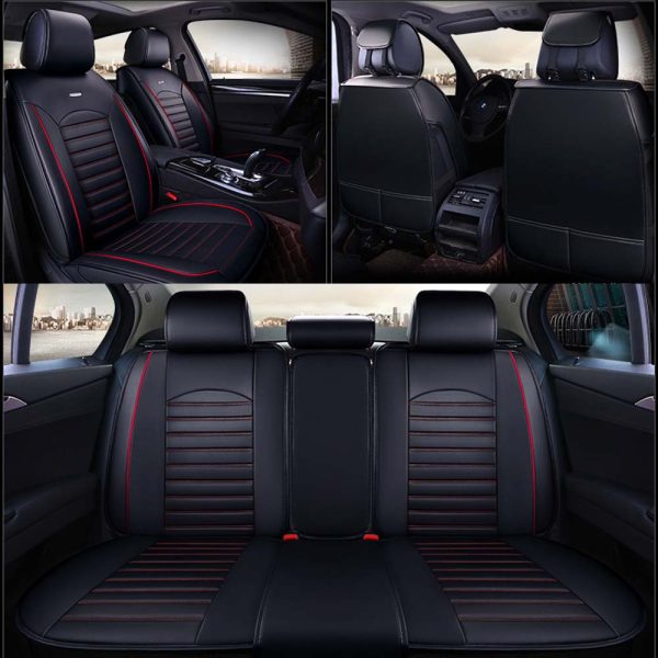 Car Seat Covers with Waterproof PU Leather, Vehicle Cover for Cars SUV Sedan - Image 3