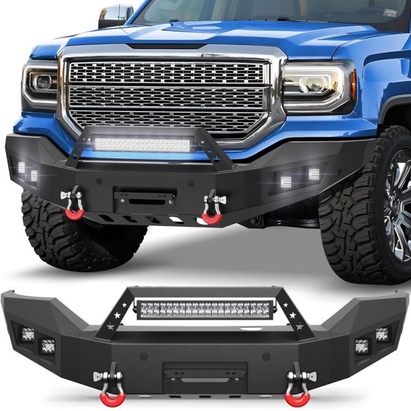 Pre-drilled parking sensor hole on 2016–2018 GMC Sierra 1500 front bumper