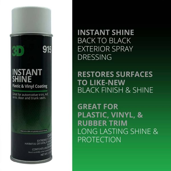 3D Instant Shine Trim, Vinyl, Plastic Spray (AEROSOL) 11OZ - Image 2