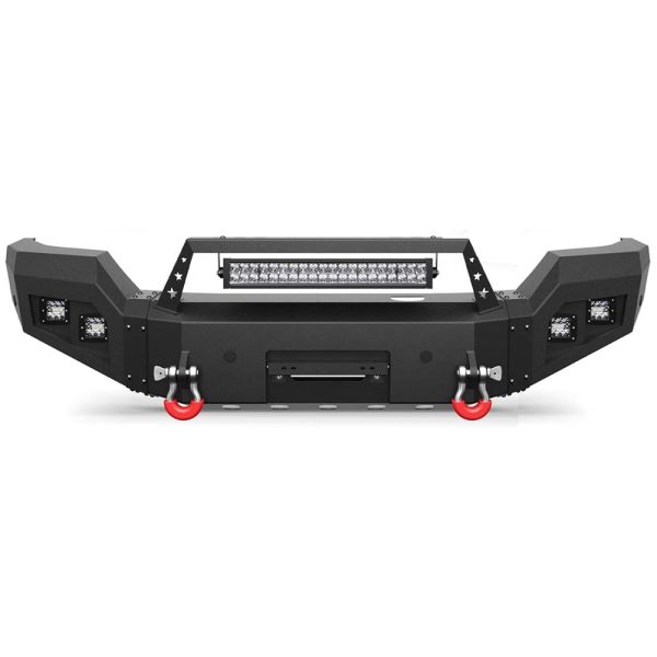 Heavy-duty front steel bumper on 2015 GMC Sierra 2500 HD