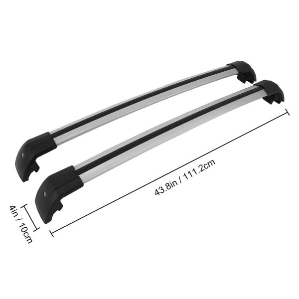 Flush Rail Mount Roof Rack Crossbars 111cm / 47" - Image 4