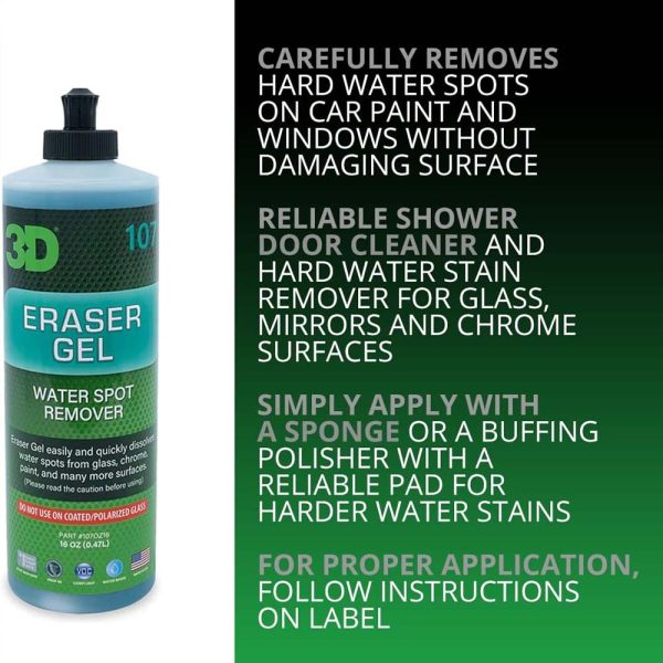 3D Eraser Water Spot Remover Gel 16OZ - Image 2